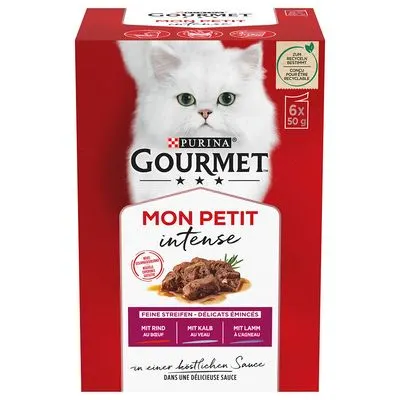 Gourmet Mon Petit pour chat : 18 x 50 g + 6 sachets offerts !