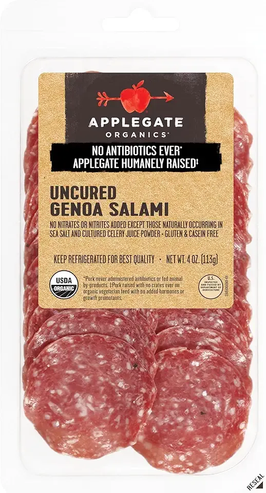 Applegate, Organic Uncured Genoa Salami, 4 oz