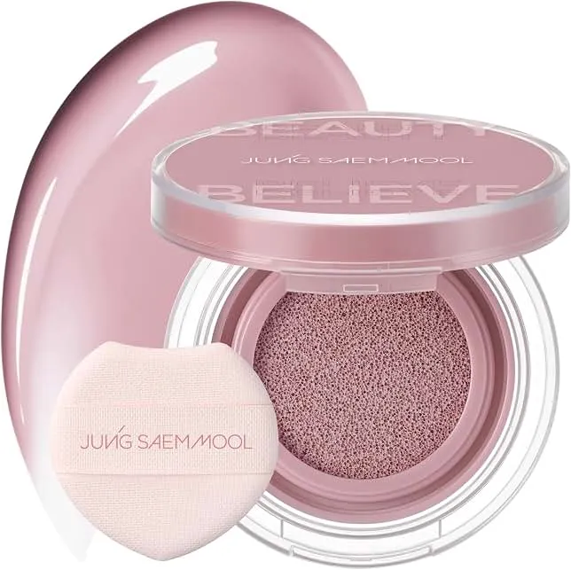 JUNG SAEM MOOL Artist Cushion Blush Dewy | Odd Mauve | dewy fishish liquid blush, 10 color cheek makeup, cheek tint, korean beauty face blush