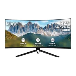 Kogan Infinity 34" Curved Ultrawide WQHD 180Hz USB-C Monitor (3440 x 1440)