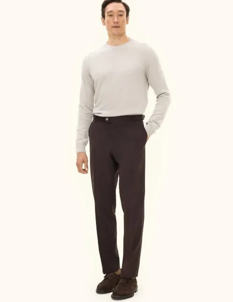Dandy Side Adjuster Trousers Dark Brown