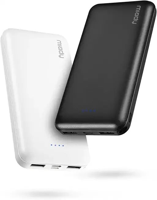 Miady 2-Pack Portable Charger, 22.5W 10000mAh Fast Charging Power Bank has Dual USB, Type C in&Out Slim Lightweight Battery Pack Compatible with iPhone 16/15/14, Galaxy S24/22, iPad, Android, Tablets