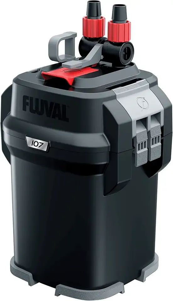 Fluval 107 Perfomance Canister Filter for Aquariums up to 30 Gallons | Aquarium Canister Filter