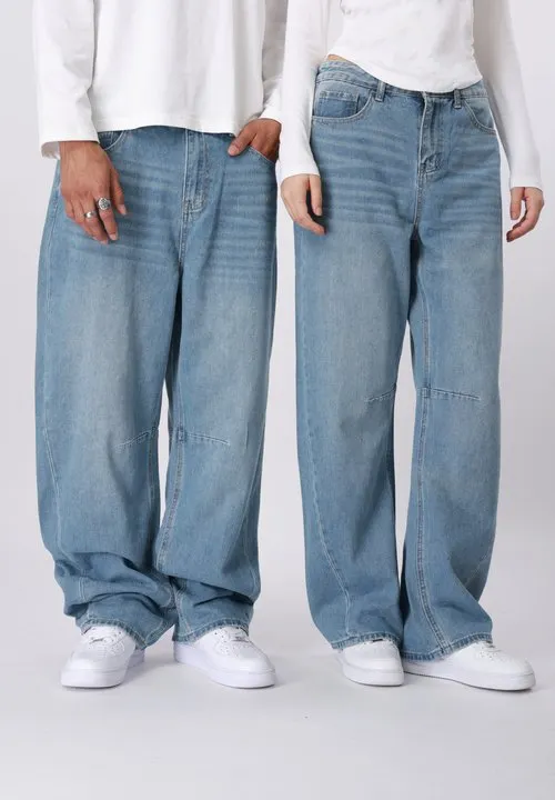 UNISEX - Baggy jeans - blue denim