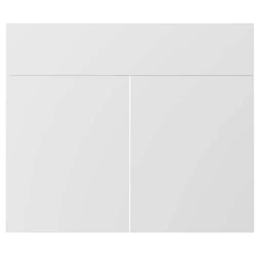 36 in. W x 30 H Melamine Flat Panel Slab Drawer Front and Door Kit for Kitchen Cabinet, White