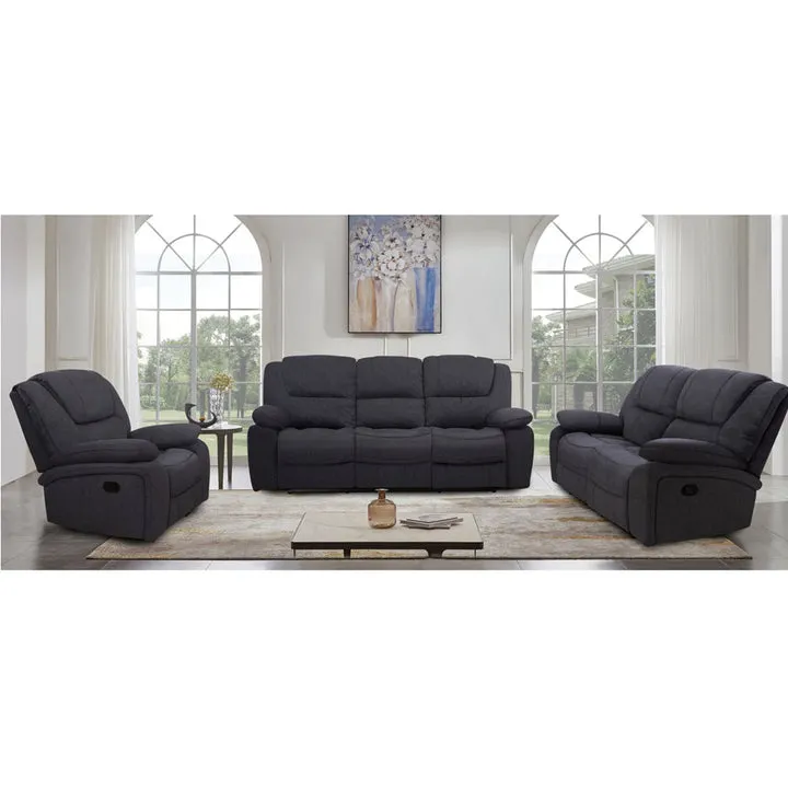 Kayla Dual Reclining Sofa, Loveseat & Recliner - Midnight