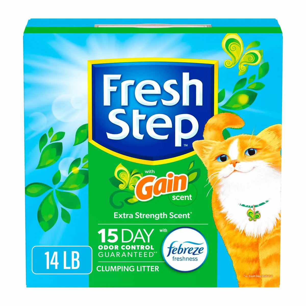 Fresh Step Clumping Litter With Febreze, Extra Strength Gain Scent, 14 lb