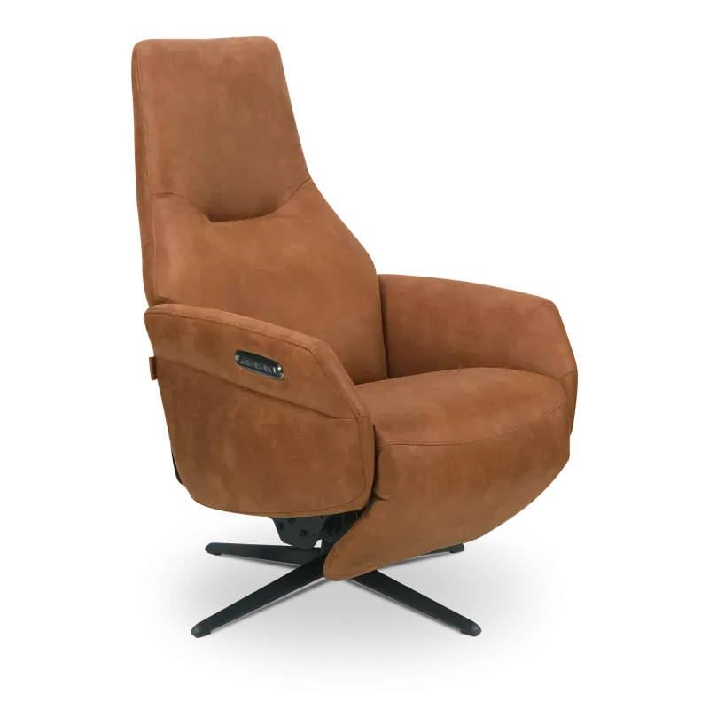 Relaxfauteuil (elektrisch/zwart) Opera - Microleder Oxx Camel