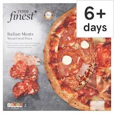 Tesco Finest Italian Meats Wdfired Pizza 510G