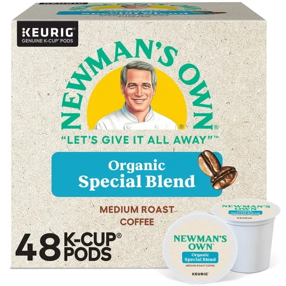 Newman's Own Organics Special Blend K-Cup Coffee Pods, Medium Roast, 48 Count for Keurig Brewers $20.98 Was $28.99 $1.09/oz