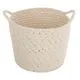 Panier coton beige et lurex doré D 21x24cm