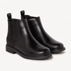 Bottines zippées effet cuir à quadrillage fille