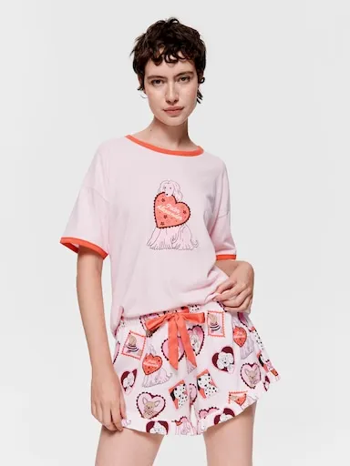 Dog Stamp Flutter Mini Short