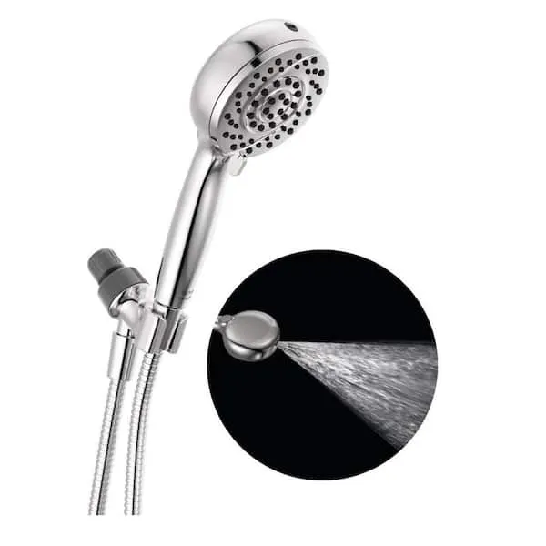 Delta ProClean 6-Spray Wall Mount Handheld Shower Head 1.75 GPM in Chrome