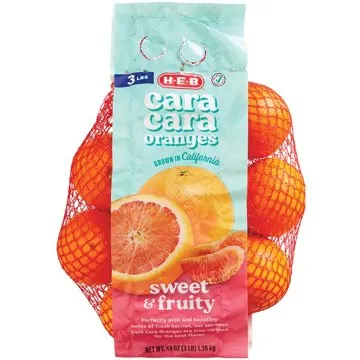 H-E-B Fresh Cara Cara Oranges, 3 lb bag