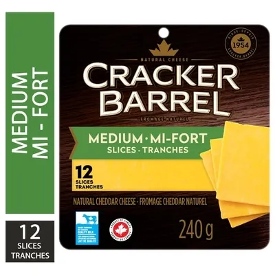 Medium Cheddar Cheese Slices