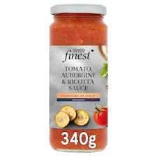 Tesco Finest Tomato, Aubergine & Ricotta Pasta Sauce 340G