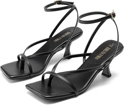 DREAM PAIRS Women's Dressy Kitten Heel Sandals,…