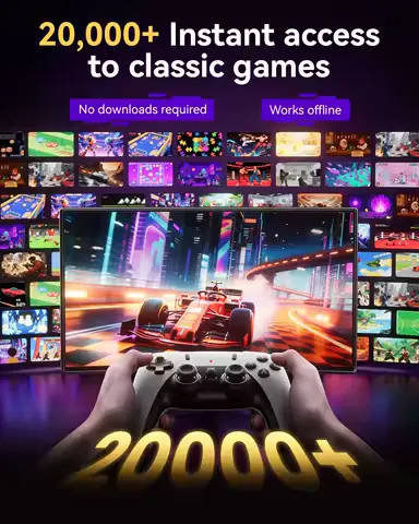 2025 Enhanced Wireless Retro Gaming Console Plug-and-Play Video TV Gaming Stick Featuring 4K HDMI Output Built-in 23 Emulators