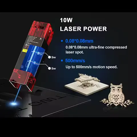 TWOTREES TTS-10 Pro Laser Engraver Stainless Steel Logo Printer Metal Laser Engraving Machine For Cutting Acrylic Wood Leather