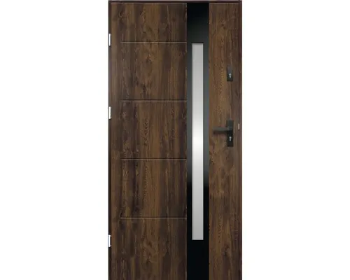 Vchodové dveře ocelové Ariadna P55 90 L ořech otevírání ven