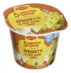 Maggi 5 Minuten Terrine Spaghetti in Käse-Sahne-Sauce