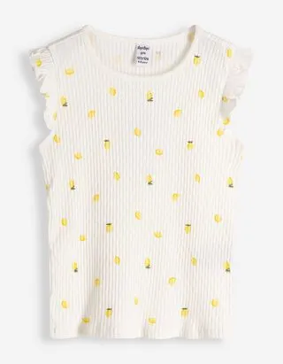 Maglia - A coste - bianco