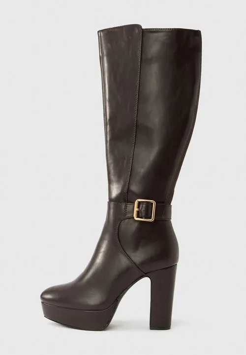 Boots med høye hæler - dark brown