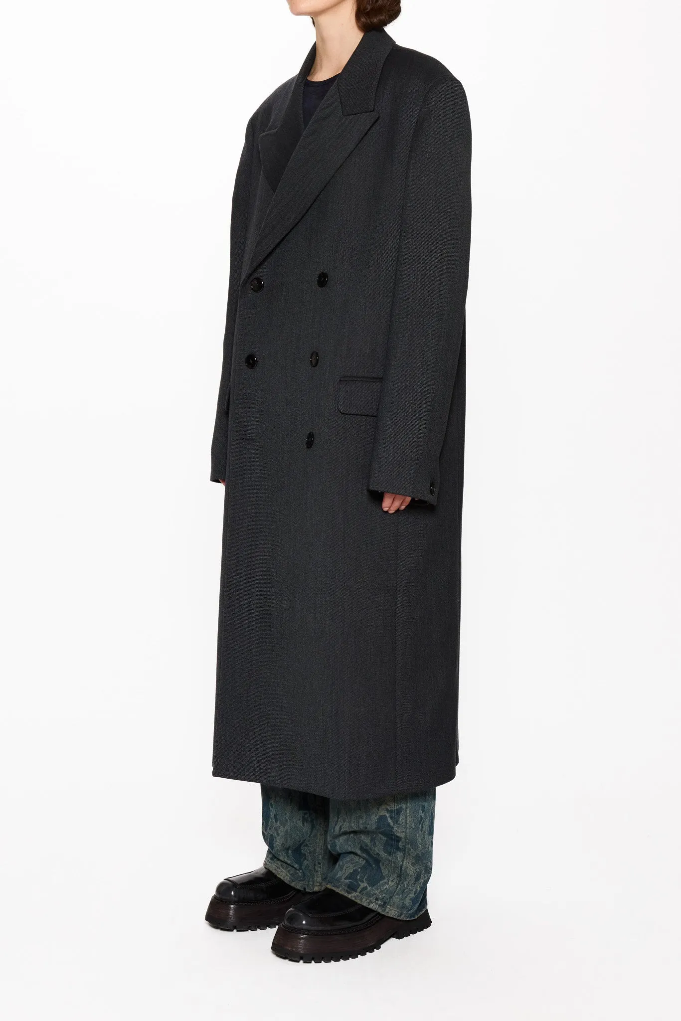 Relaxed Double Breasted Coat