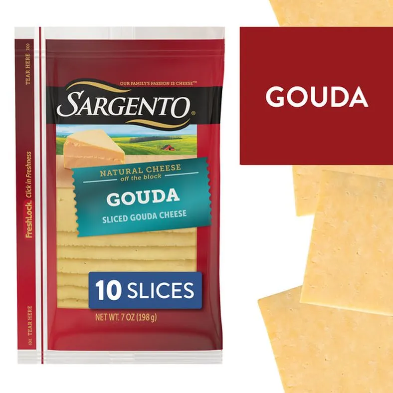 Sargento Gouda Sliced Cheese, 10 slices