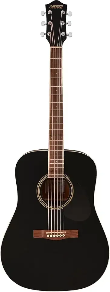 Gretsch Prelude D100 Dreadnought Acoustic Guitar, Beginner Guitar, Black