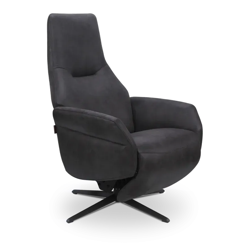 Relaxfauteuil Opera - handmatig - microleder Oxx Antraciet