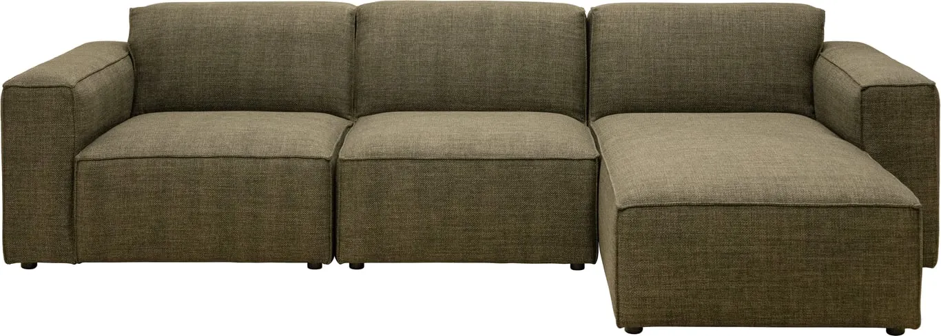 San Remo 2-seter m/sjeselong høyre Stoff Fjord Olive