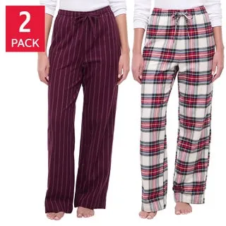 Gap Women's Cotton Flannel PJ Pant, 2-pack