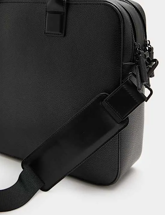Mock Leather Laptop Bag