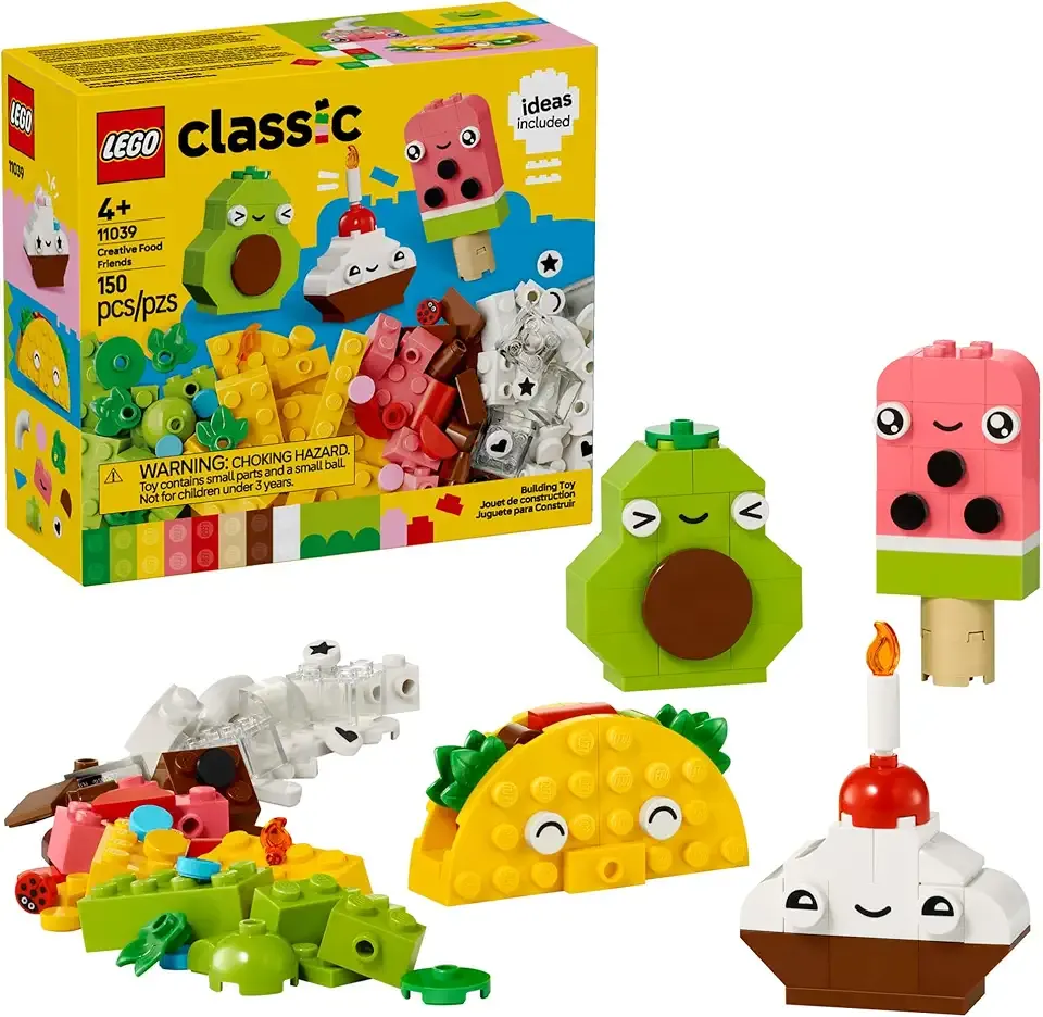 Classic Creative Food Friends Building Toy Set - Pretend Play Food for Kids, Boys and Girls, Ages 4+ - Learning and Educational Toy for Preschool - Gift Idea for Birthdays - 11039