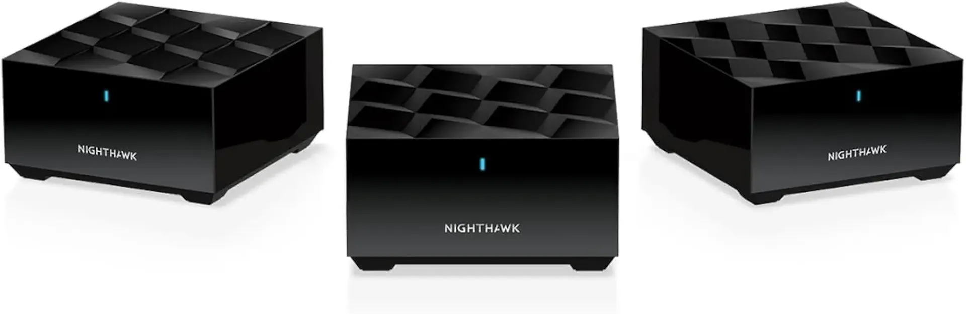 Nighthawk Tri-Band Whole Home Mesh WiFi 6 System (MK73S) – Router + 2 Satellite Extenders - 3Gbps Speed - Coverage up to 4,500 sq. ft., 25 Devices - Includes 1-Year Armor – AX3000 802.11ax