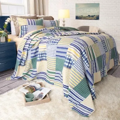 2 -Piece Multiple Colors Twin Quilt Set