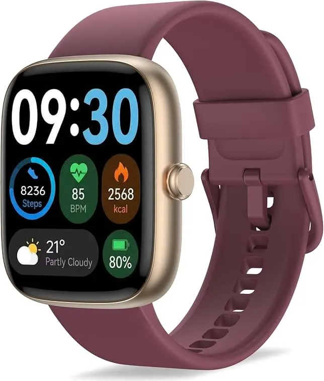 BlazeChip Smart Watch for Women, 1.83" HD Touchscreen Fitness Tracker, Bluetooth Calling, 110+ Sports Modes, Heart Rate SpO2 Sl…