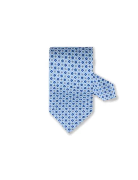 Tie Silk Blue Pattern