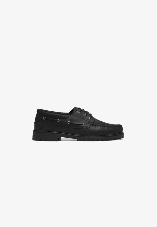 TAYLOR LOGO BOAT SHOE UNISEX - Båtsko - black