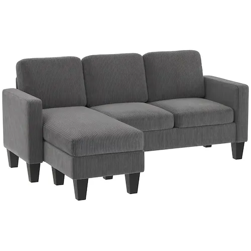 Sectional Sofa, L Shape Sofa with Changeable Chaise