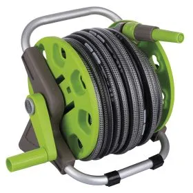 Set tubo da giardino con avvolgitubo 20 m, lancia a spruzzo regolabile, Esté