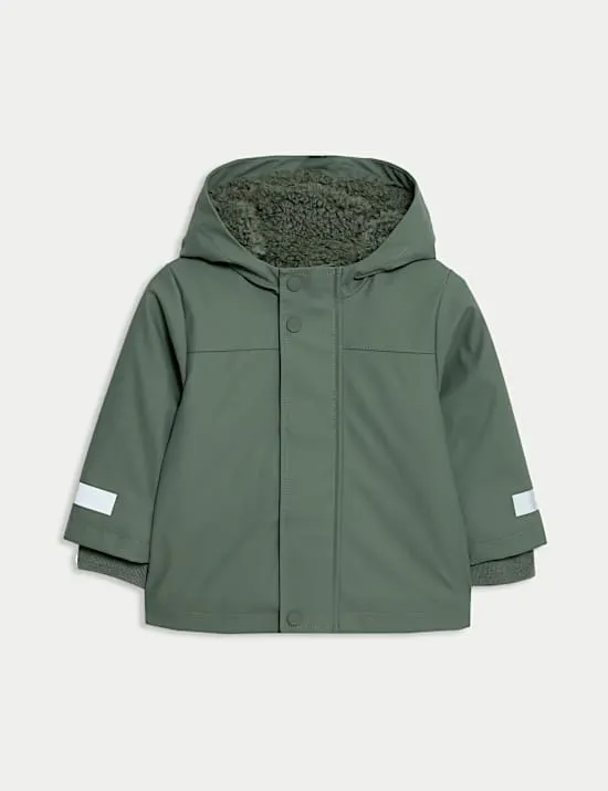 Stormwear™ Hooded Borg Lined Plain Fisherman Coat (6 Mths-3 Yrs)