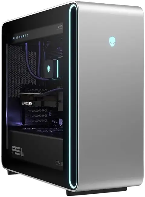Dell Alienware Area-51 AAT2250 Gaming Desktop - Intel Core Ultra 9 285K, NVIDIA GeForce RTX 5090 32GB GDDR7, 64GB DDR5 RAM, 4TB SSD, Liquid Cooled, Wi-Fi 7, Windows 11 Home - Lunar Silver