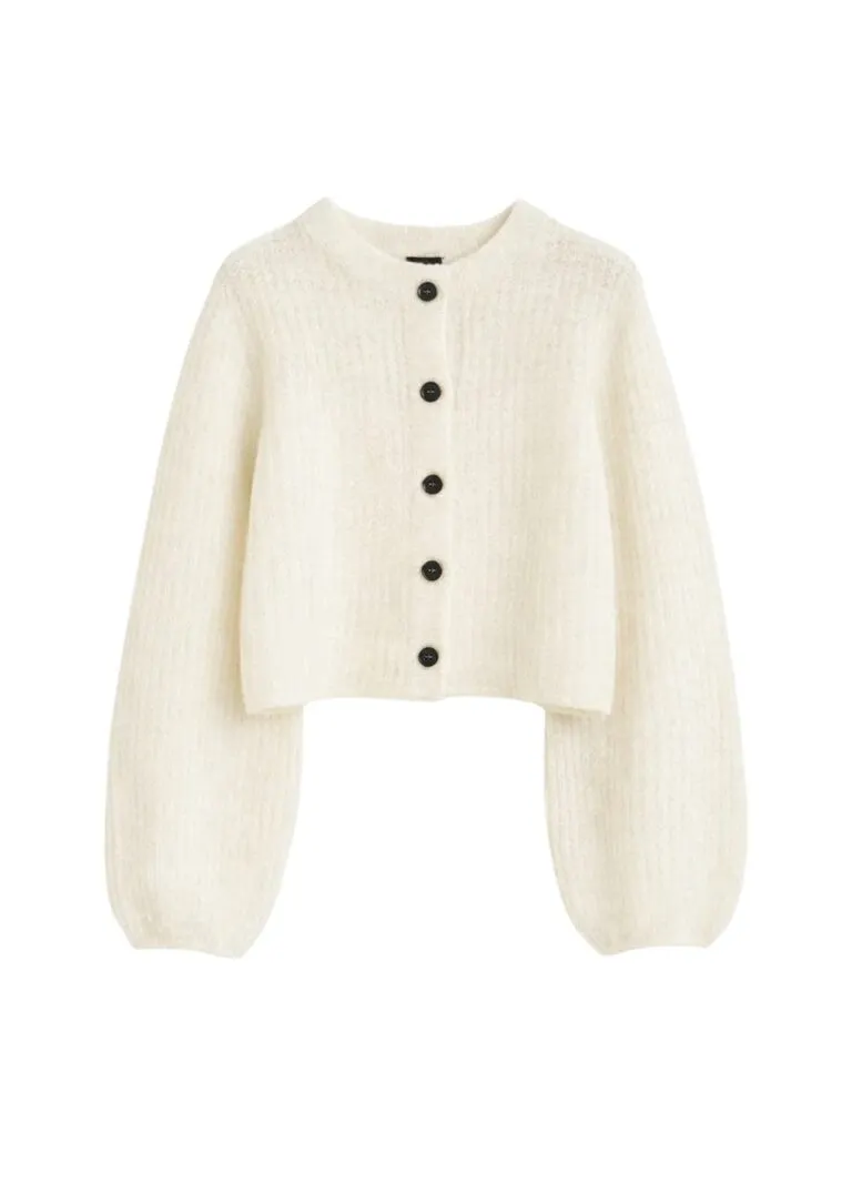 Sofia Mohair Cardigan - Hvit