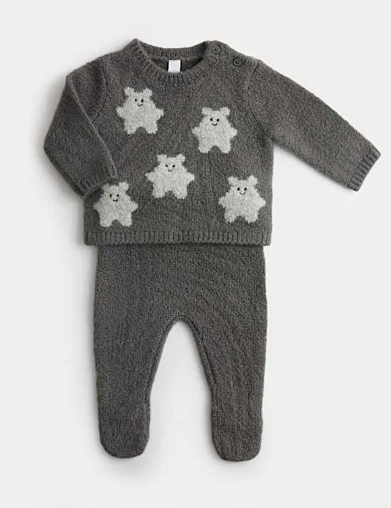 2pc Knitted Intarsia Outfit (0-12 Mths)