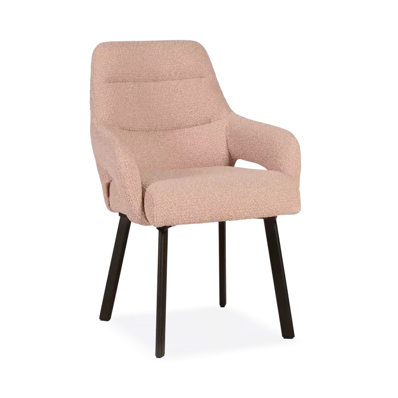 Armstoel Kendra - stof Rhythm Blossom - pocketvering - poot zwart