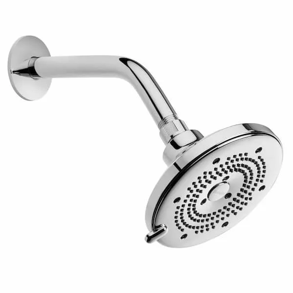 Brondell Nebia Merced 5-​Spray Patterns 5.​3 in.​ Wall Mount Water Savings Fixed Shower Head 1.​5 GPM in Chrome