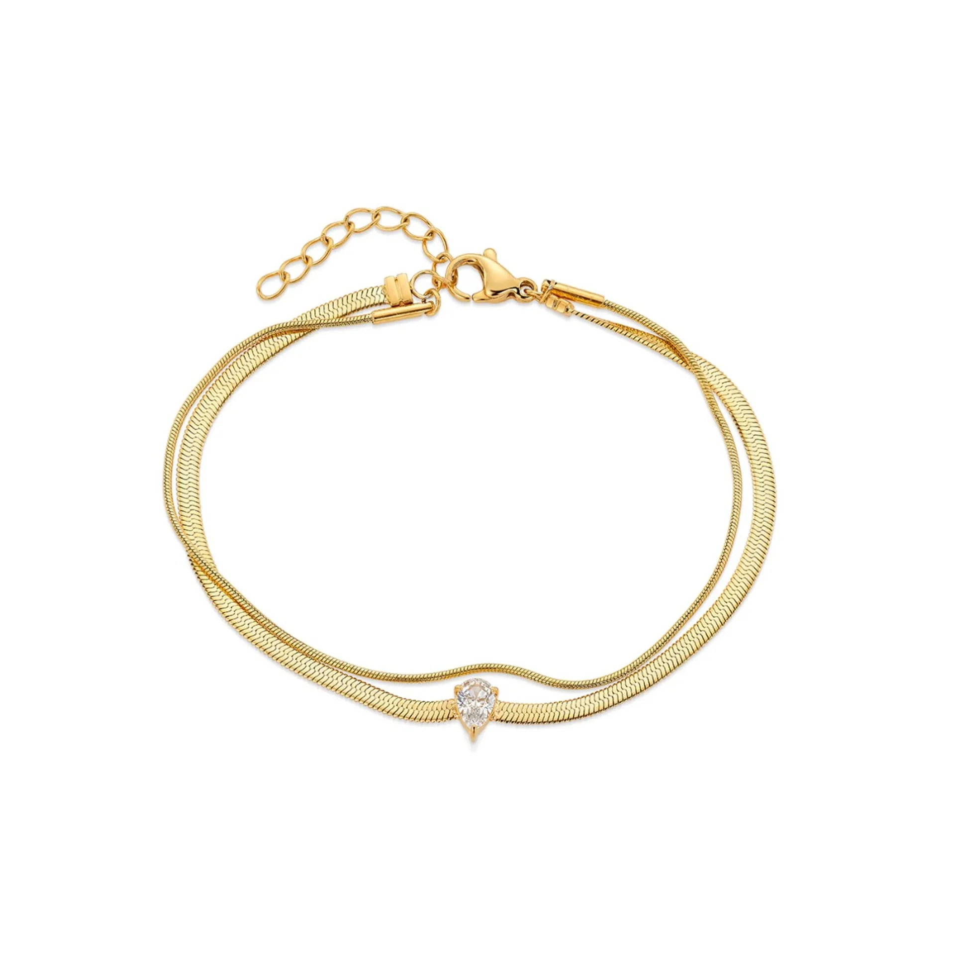Linea armbånd i gullfarget stål
